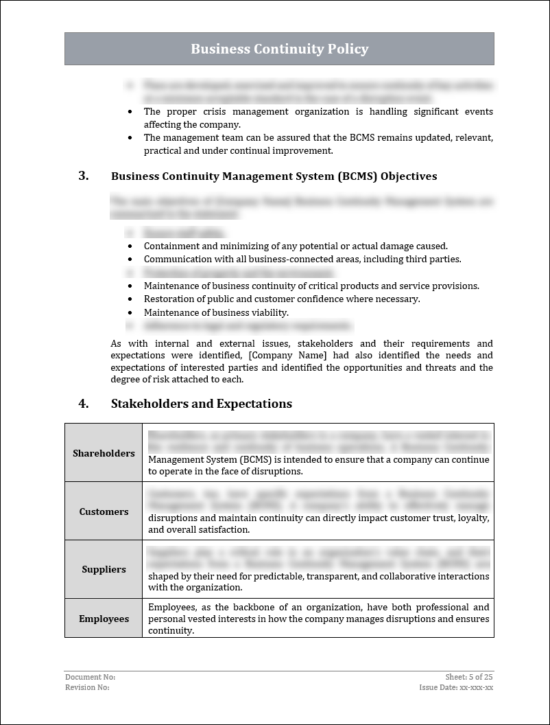 ISO 22301 Documentation Toolkit for Business Continuity