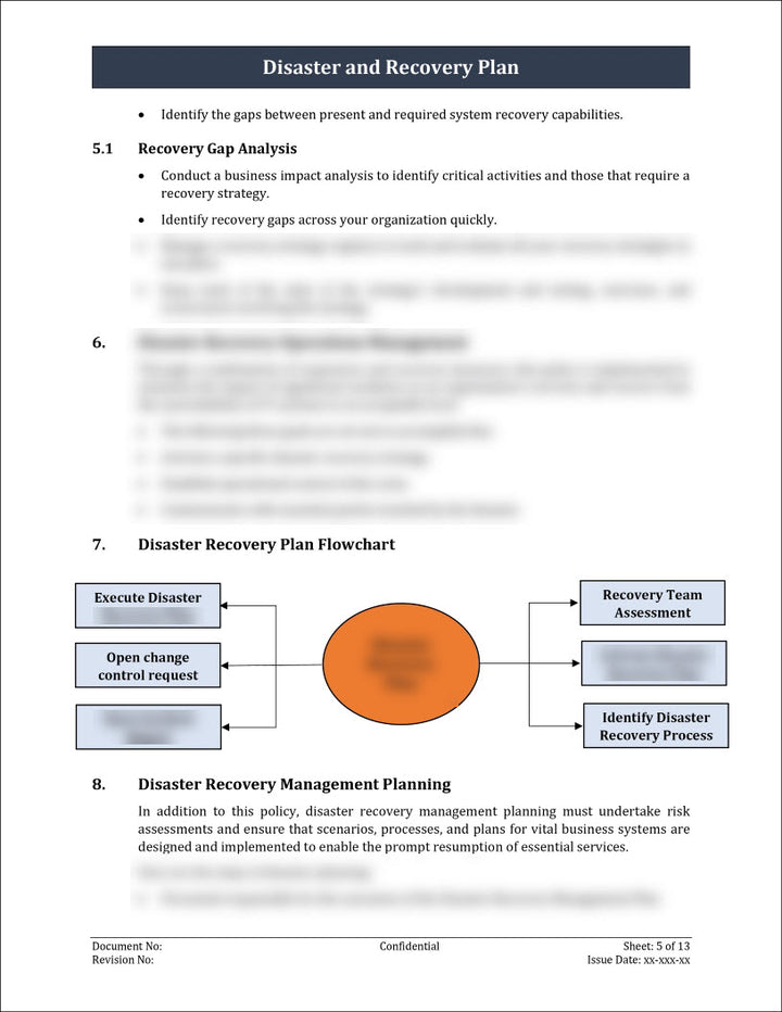 ISO 27001:2022 - Disaster And Recovery Plan Template