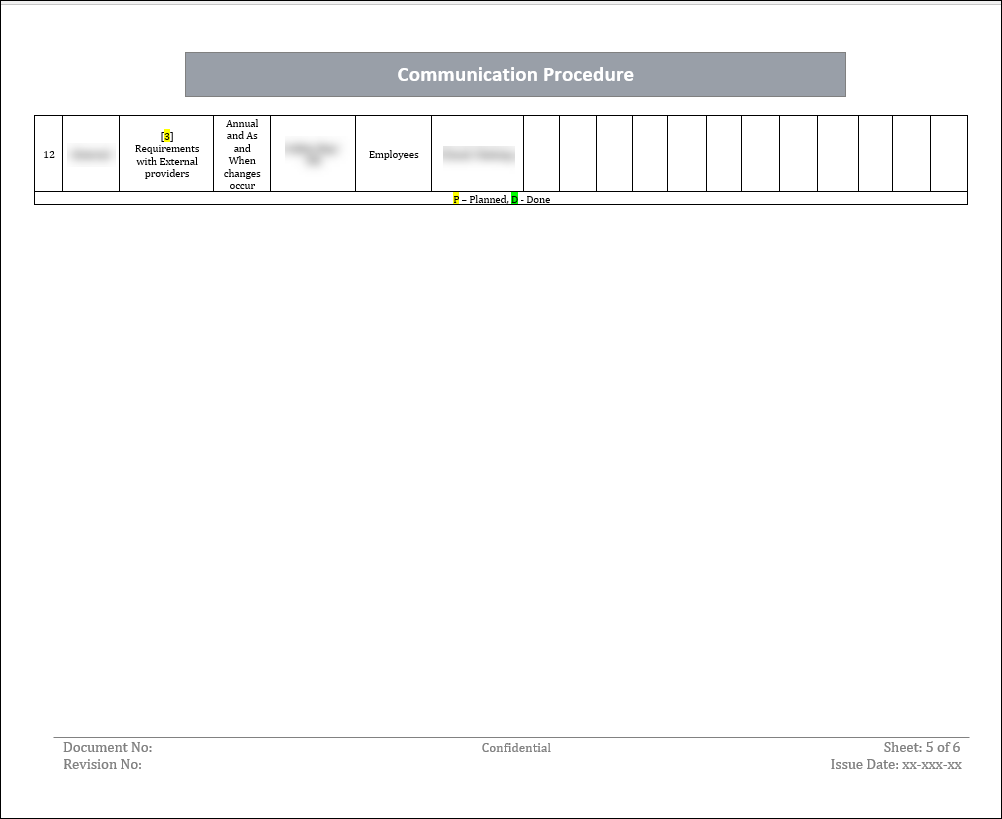 ISO 22301 Communication Procedure and Plan Template