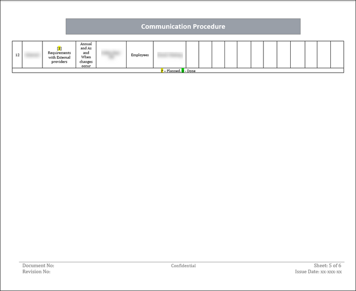 ISO 22301 Communication Procedure and Plan Template