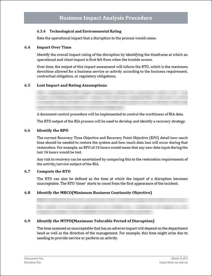 ISO 22301 Documentation Toolkit for Business Continuity