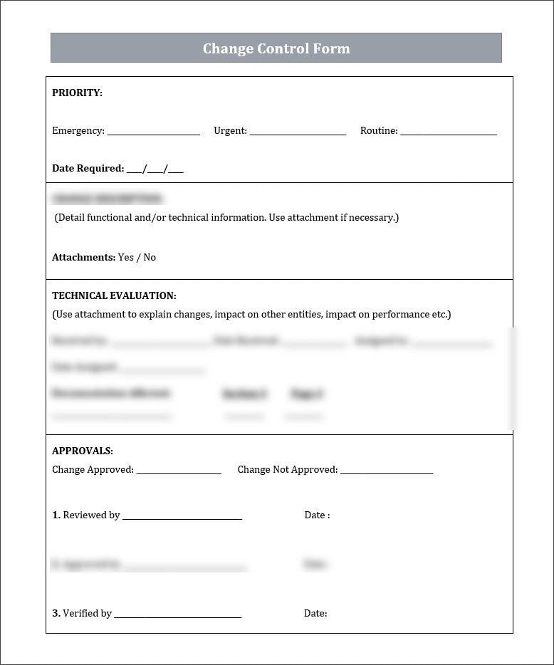 Change Control Template Pdf Change Control Template Pdf