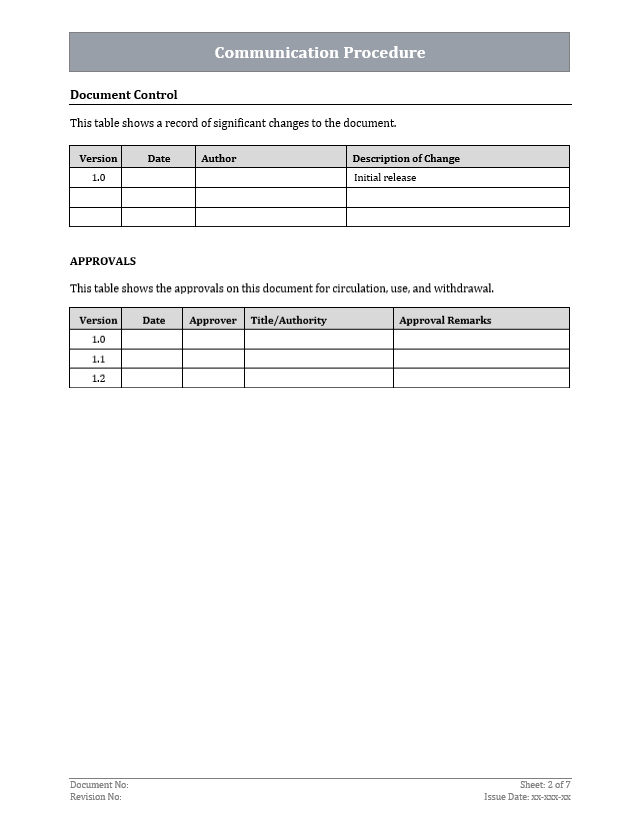 ISO 27001 - Communication Procedure