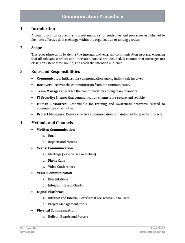 ISO 27001 - Communication Procedure