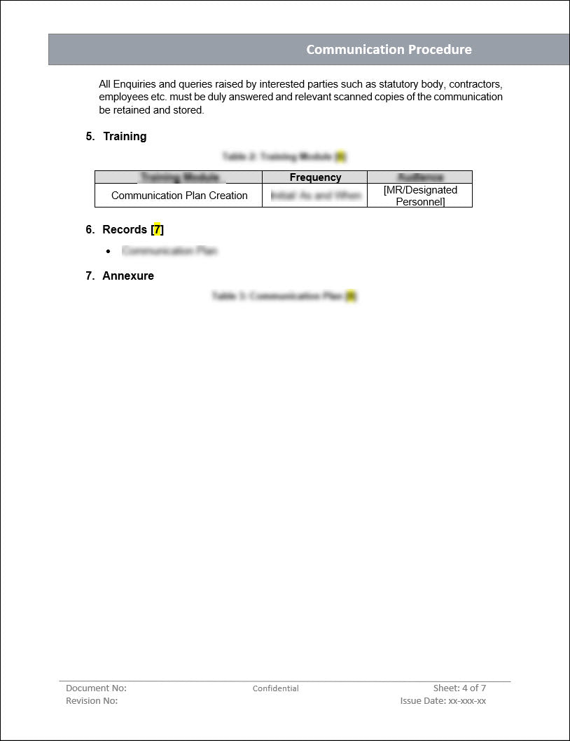 ISO 27001:2022 - Communication Procedure Template