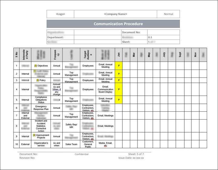 ISO 27001:2022 - Communication Procedure Template