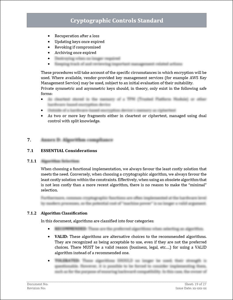 ISO 27001 - Cryptographic Controls Policy Template