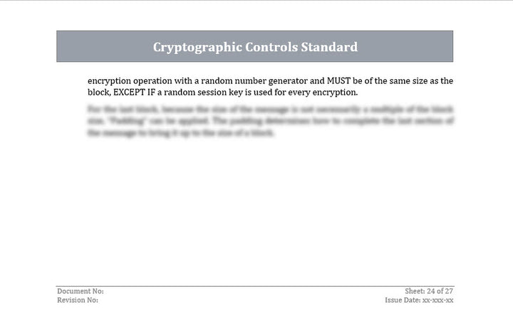 ISO 27001 - Cryptographic Controls Policy Template