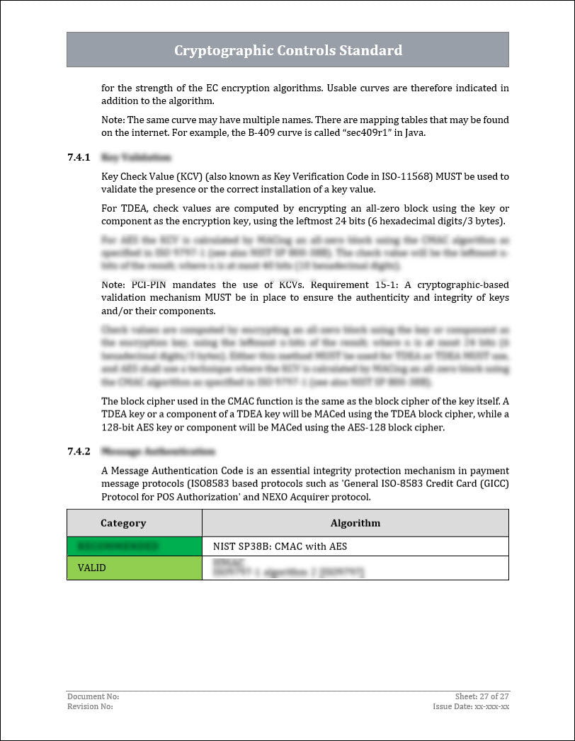 ISO 27001 - Cryptographic Controls Policy Template