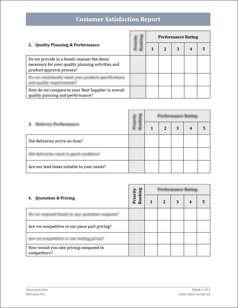 Satisfactory Report.pdf ISO 9001:QMS Customer Satisfaction Report Template – ISO Templates and ...