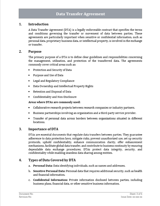 ISO 27001 Data Transfer Agreement Template ISO Templates and ISO 27001 Data Transfer Agreement Template ISO Templates and