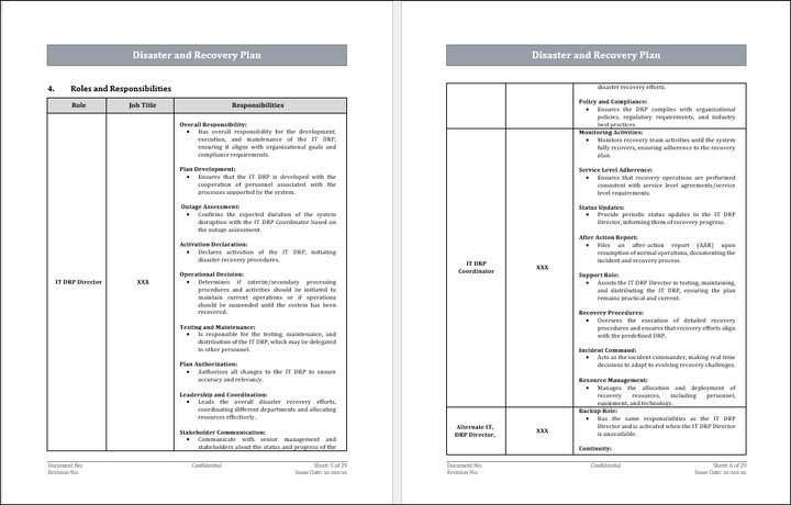 Disaster Recovery Plan