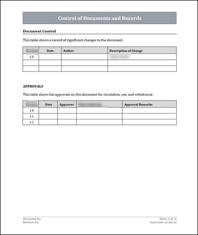 ISO 9001: QMS Document Control Procedure