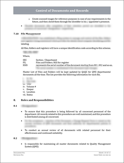 ISO 9001: QMS Document Control Procedure – ISO Templates and Documents ...