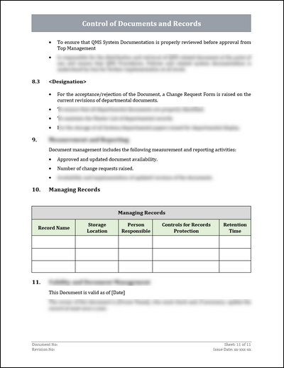 Iso 9001 Document Control Code Example ISO 9001: QMS Document Control Procedure – ISO Templates and Documents ...