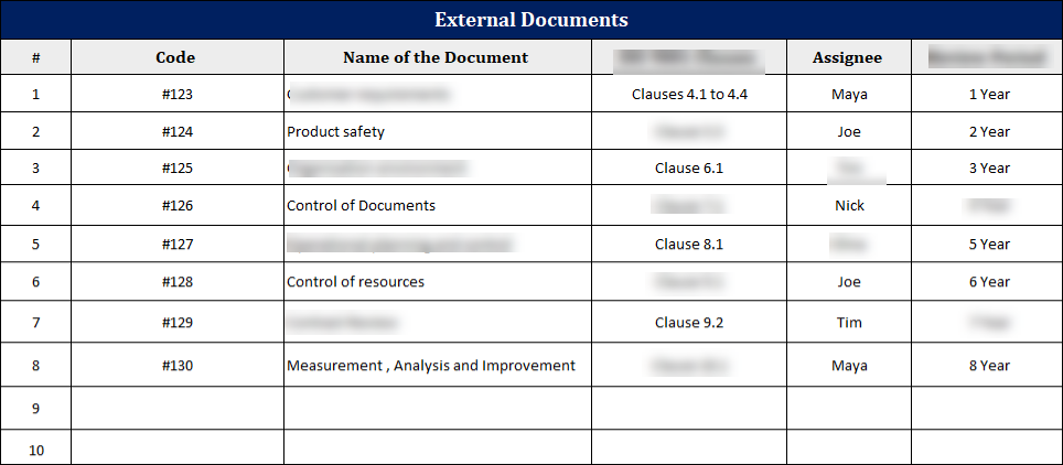 Example Document Control Register Iso ISO 9001: QMS Document Control Register – ISO Templates and Documents ...