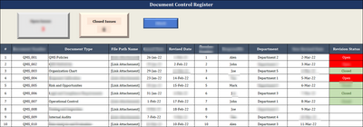 Example Document Control Register Iso ISO 9001: QMS Document Control Register – ISO Templates and Documents ...