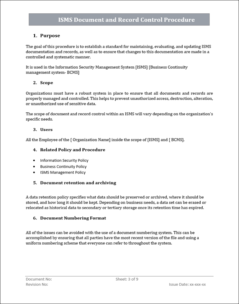 ISO 9001 Documentation Toolkit | Free Sample Template Download