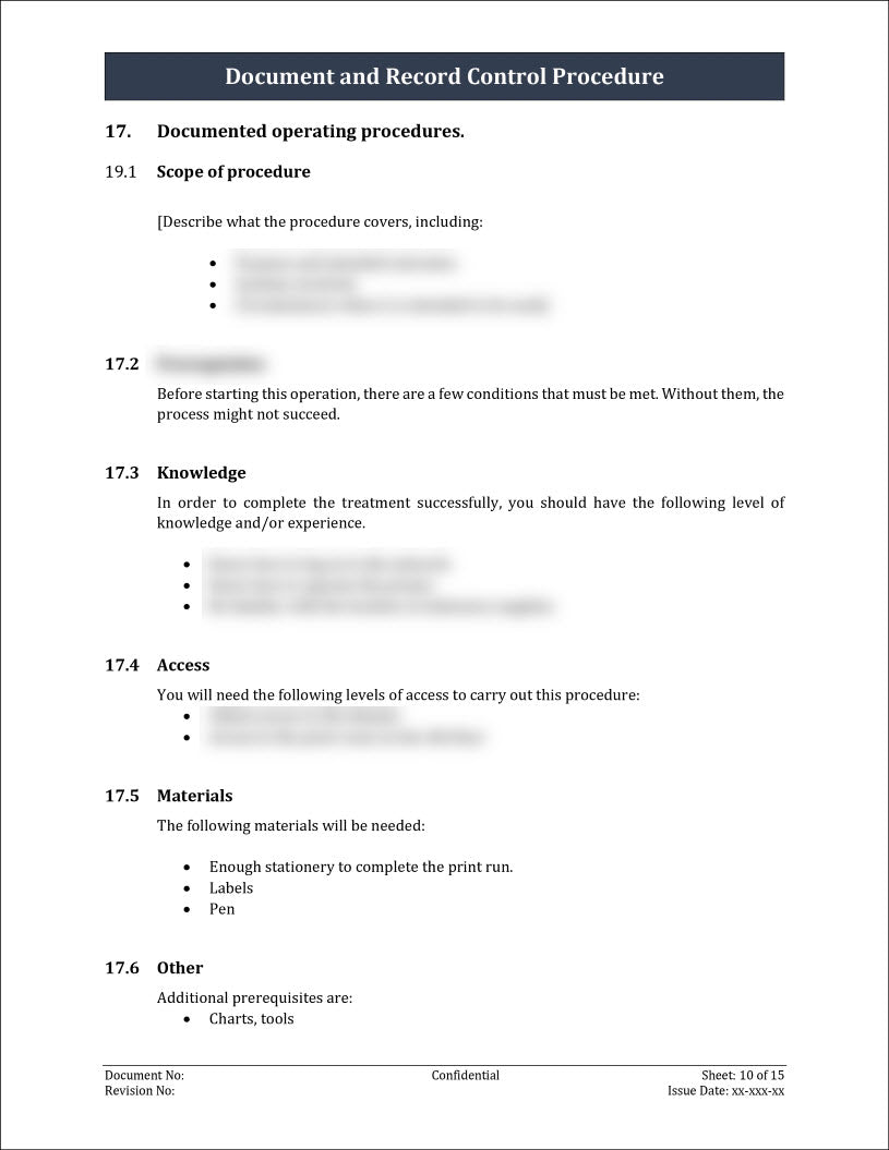 ISO 27001:2022 - Document and Record Control Procedure Template