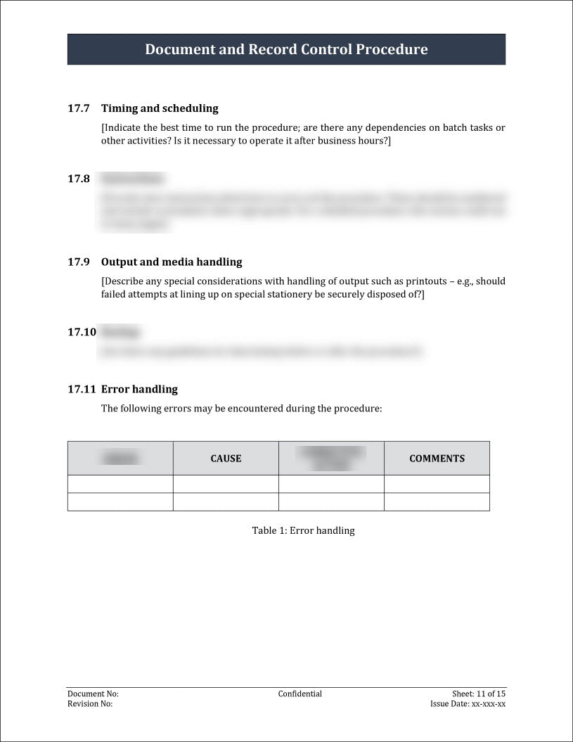 ISO 27001:2022 - Document and Record Control Procedure Template