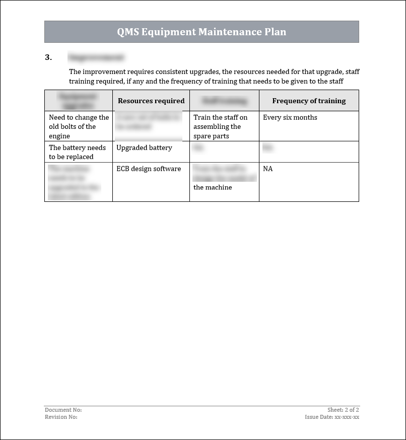 ISO 9001 QMS Equipment Maintenance Plan ISO Templates And Documents iso-9001-qms-equipment-maintenance-plan-iso-templates-and-documents