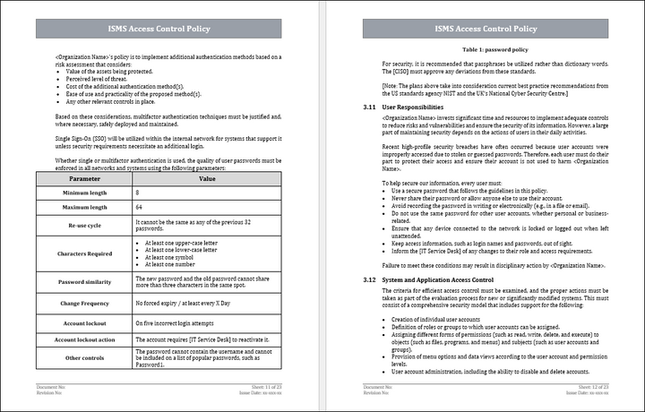 ISMS Access Control Policy