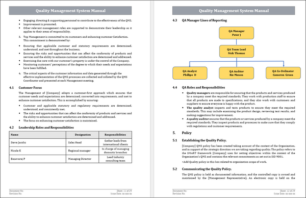 Qms Header Sample ISO 9001 QMS Core Pack – ISO Templates and Documents Download