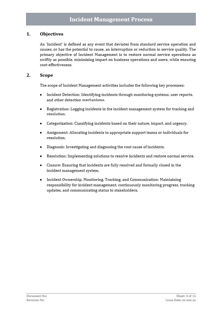 ISO 27001 - Incident Management Procedure Template