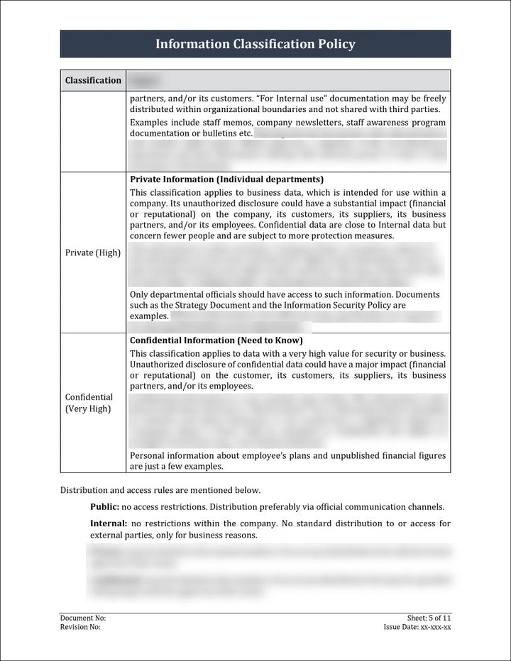 Information Classification Policy- ISO 27001