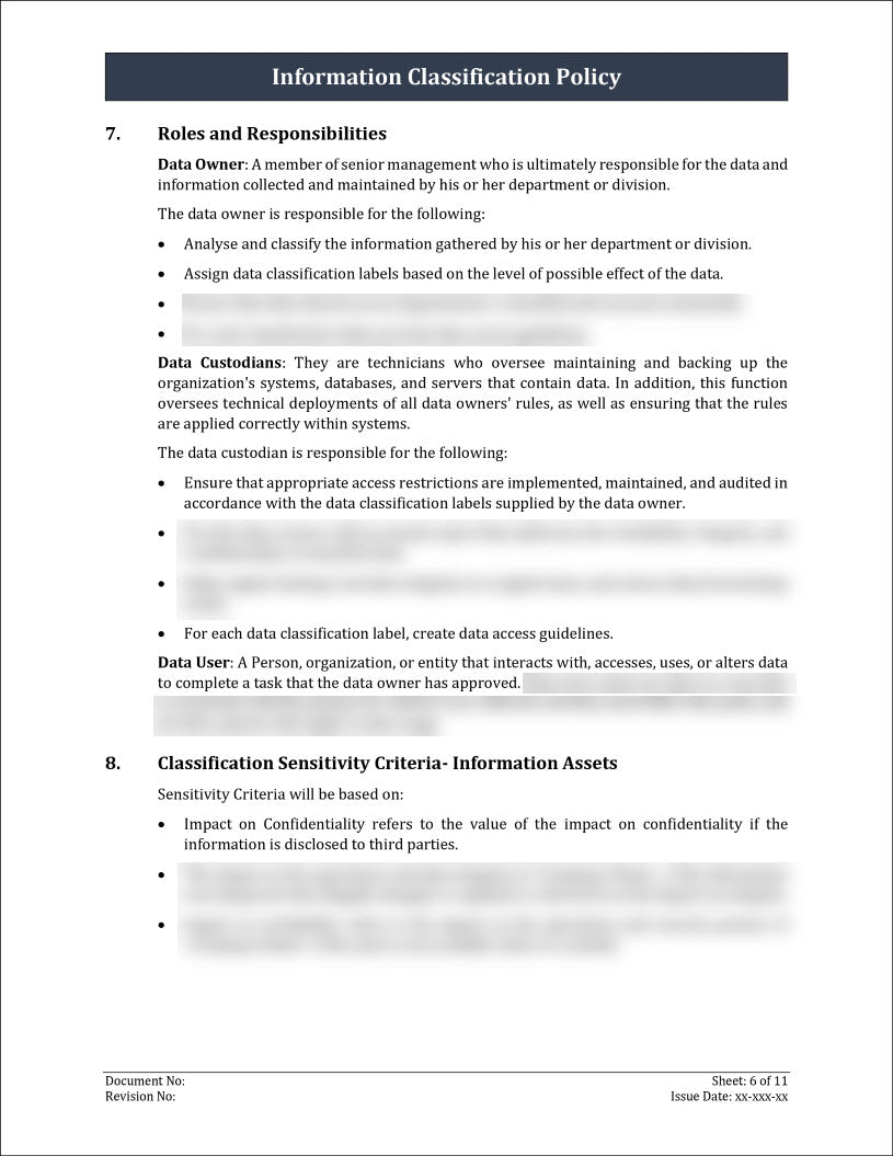 ISO 27001:2022 - Information Classification Policy Template