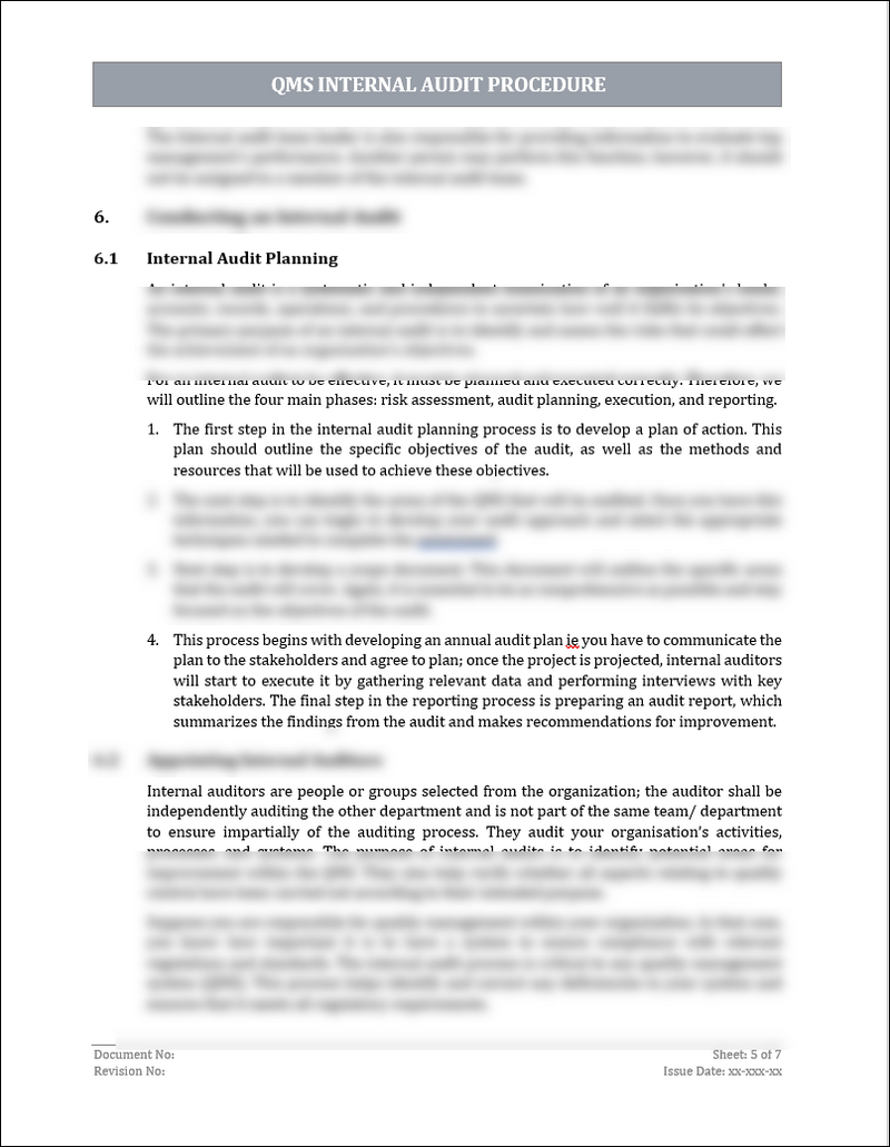 Qms Internal Audit Report.pdf ISO 9001: QMS Internal Audit Procedure – ISO Templates and Documents ...