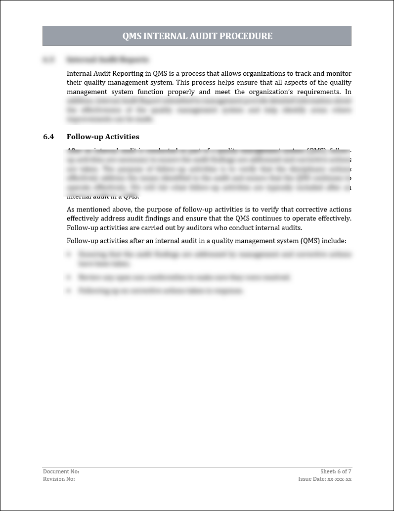 Qms Internal Audit Report.pdf ISO 9001: QMS Internal Audit Procedure – ISO Templates and Documents ...