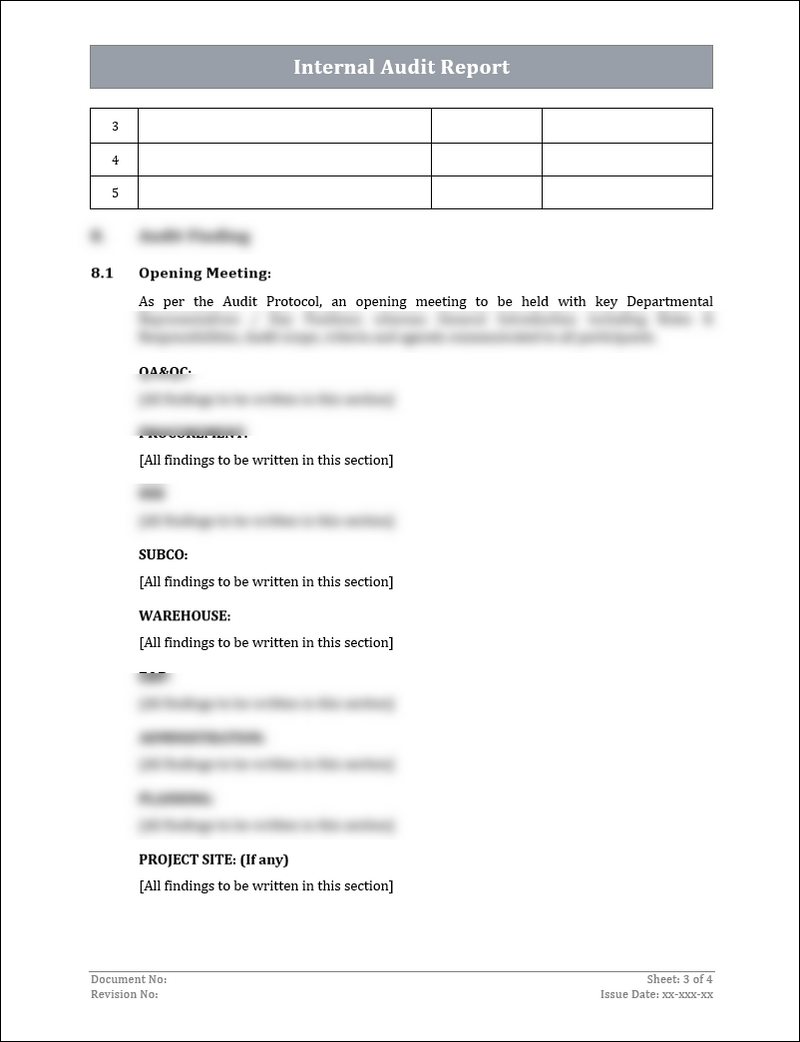 Qms Internal Audit Report.pdf ISO 9001: QMS Internal Audit Report – ISO Templates and Documents Download
