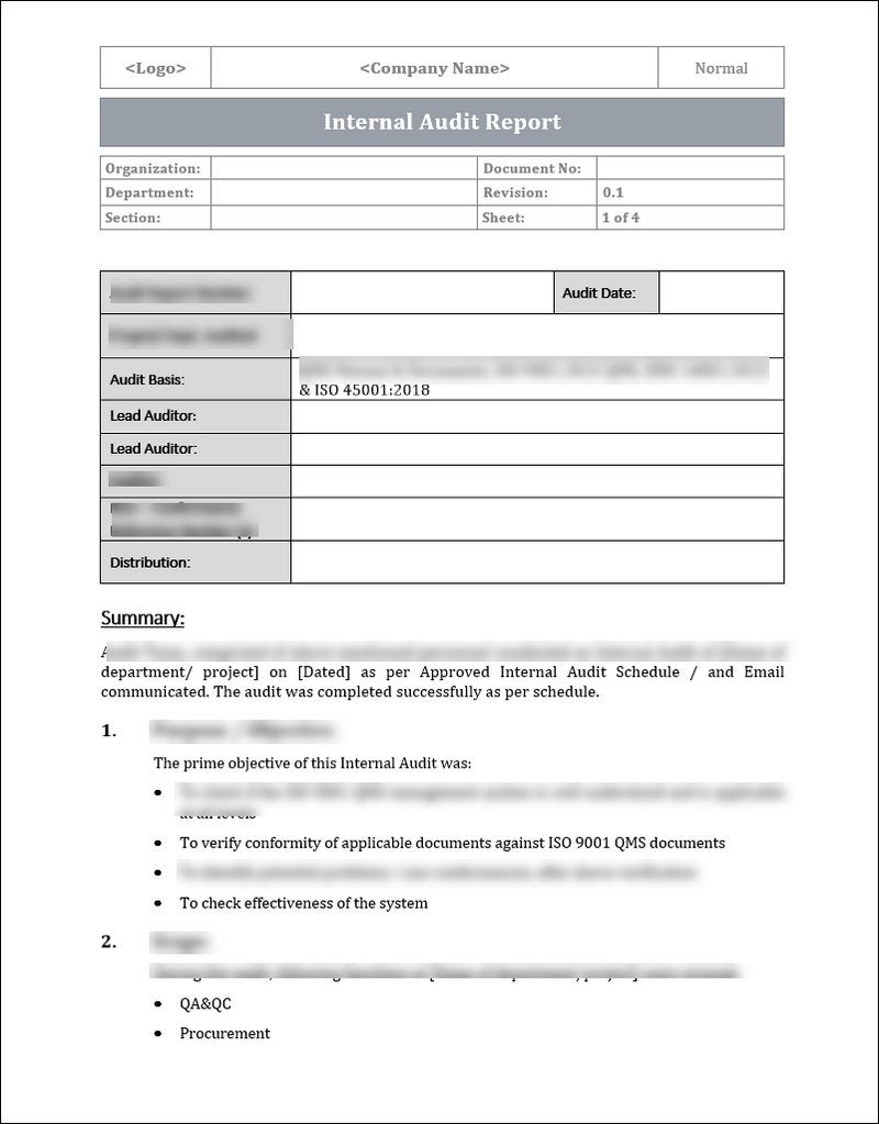 ISO 9001 Documentation Toolkit | Free Sample Template Download – ISO ...