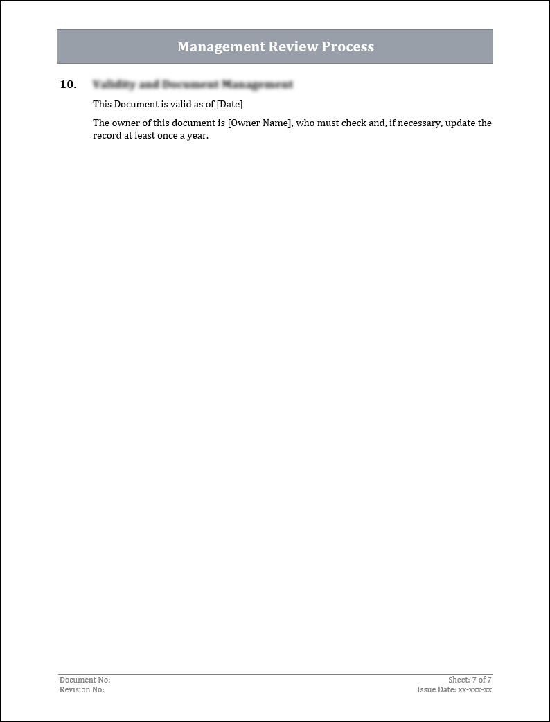 Iso Management Review Examples ISO 9001:QMS Management Review Process Template – ISO Templates and ...