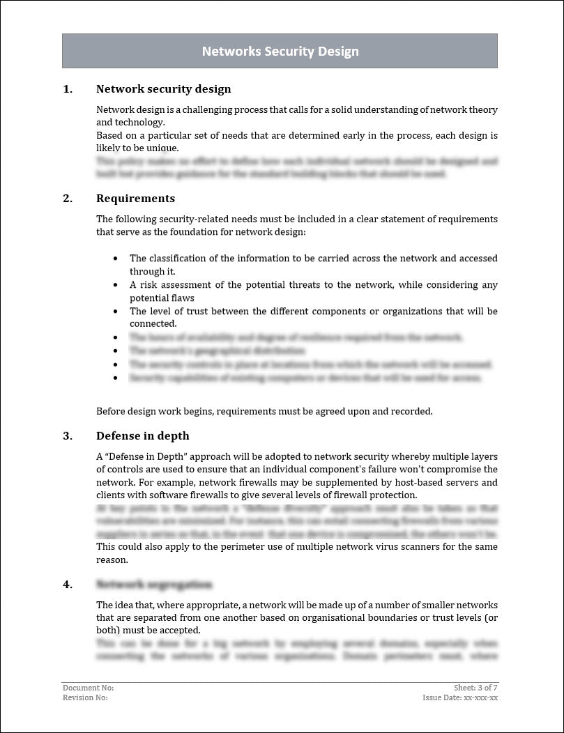 ISO 27001:2022 - Networks Security Design Template