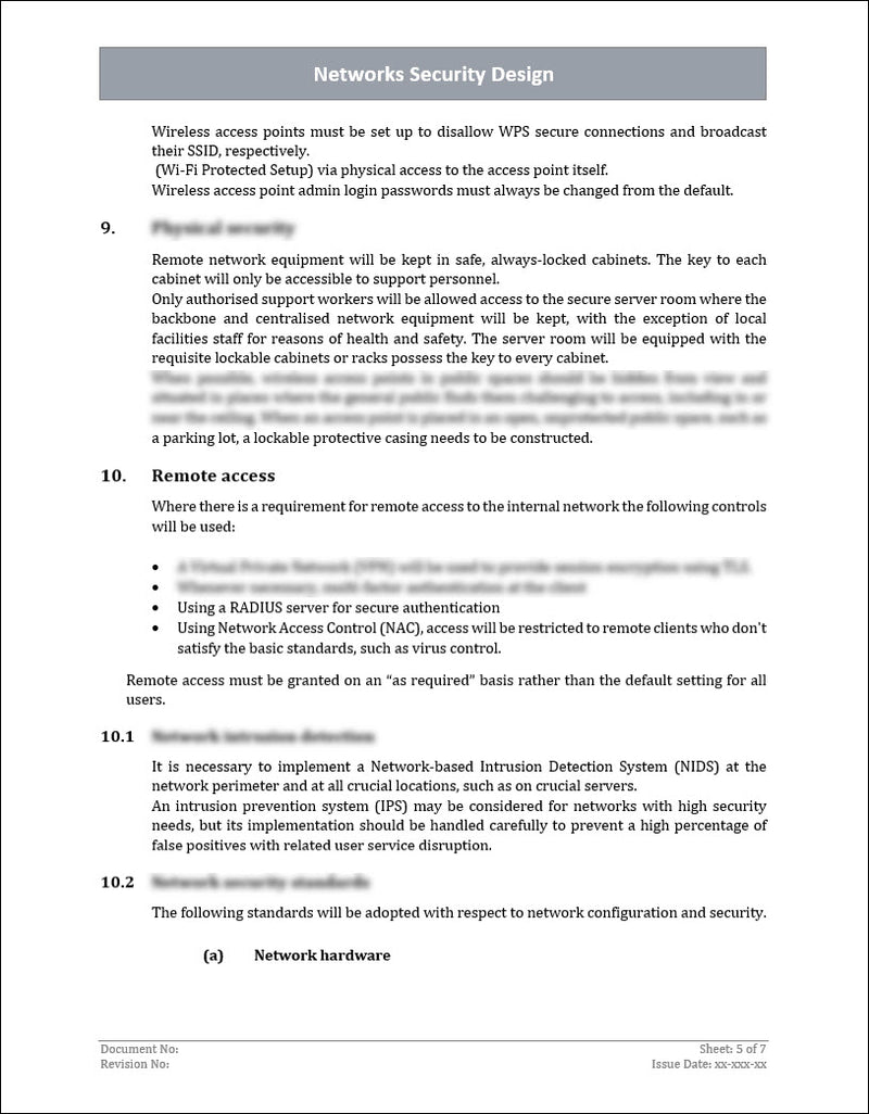 ISO 27001:2022 - Networks Security Design Template