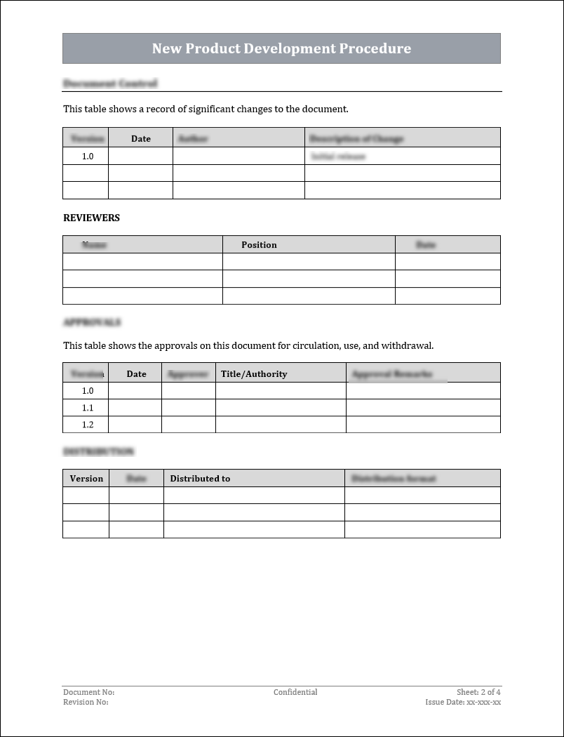 ISO 9001:QMS New Product Design and Development Procedure Template