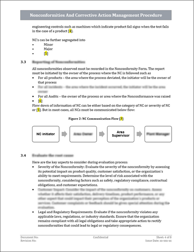 ISO 9001:QMS Nonconformities And Corrective Action Management Procedure Template