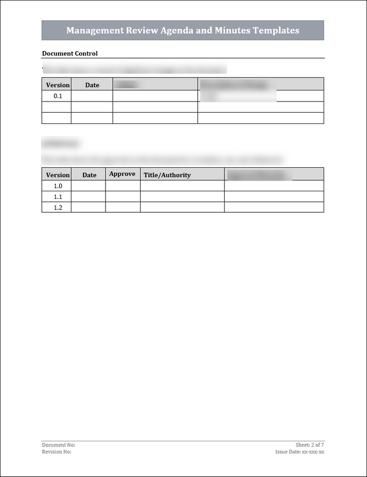 ISO 45001 Management Review Agenda and Minutes Template – ISO