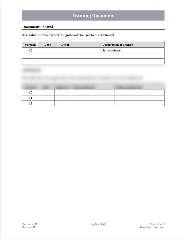 ISO 45001 Training Document Template