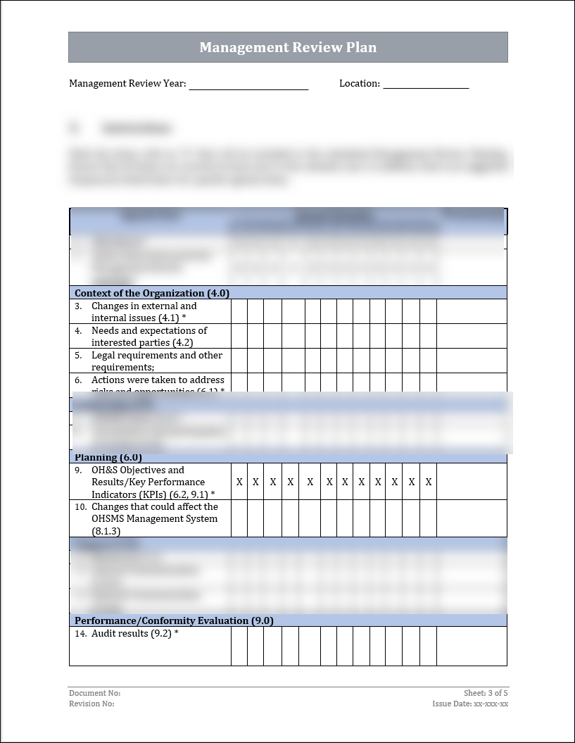 ISO 45001 Management Review Plan Template ISO Templates and Documents ISO 45001 Management Review Plan Template ISO Templates and Documents