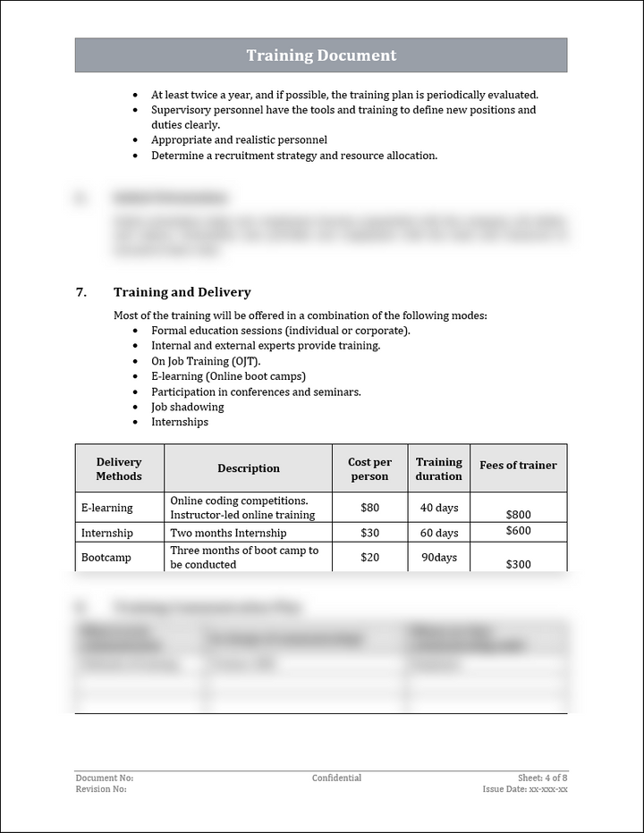 ISO 45001 Training Document Template