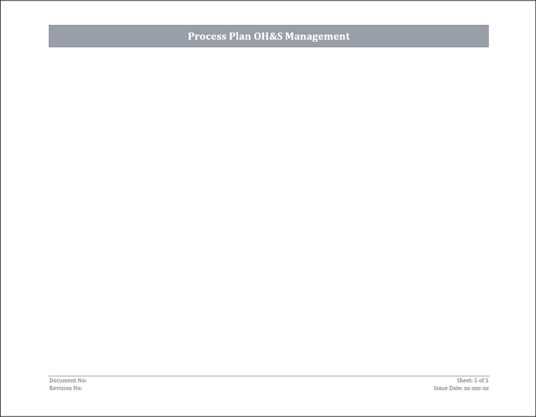 ISO 45001 Process Plan Occupational Health and Saftey Management System Template