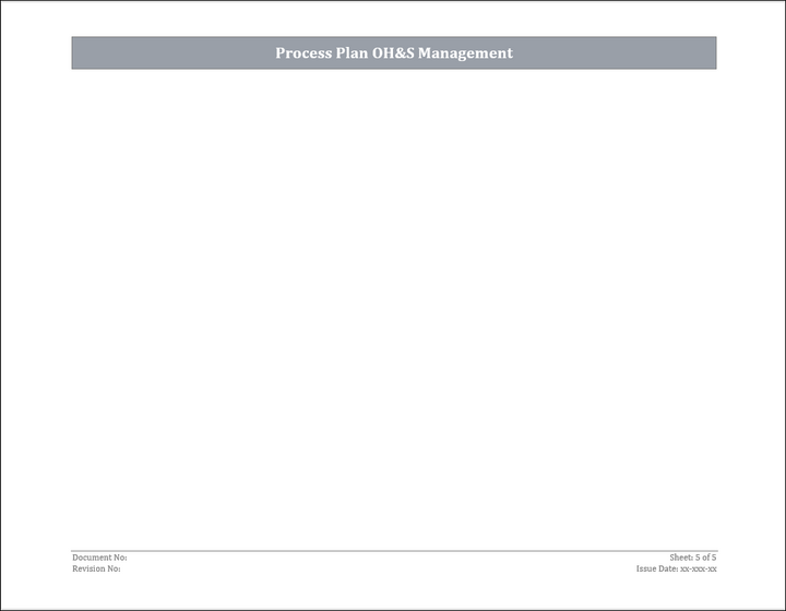 ISO 45001 Process Plan Occupational Health and Saftey Management System Template