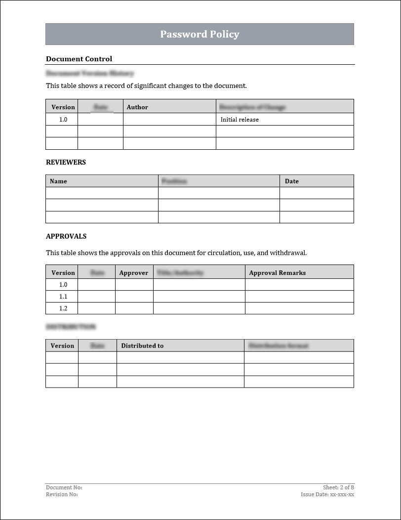 ISO 27001:2022 - Password Policy Template