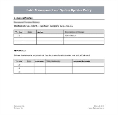 ISO 27001:2022 - Patch Management and System Updates Policy Template