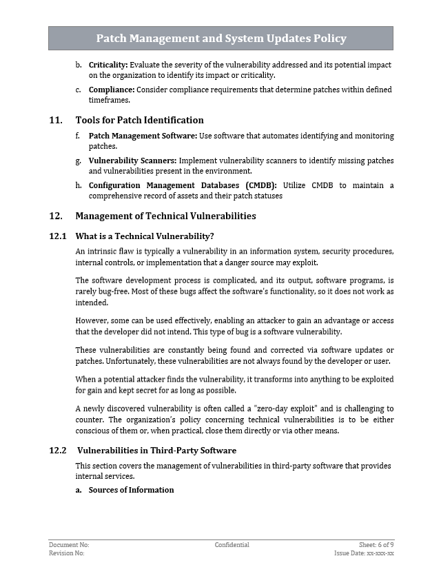 ISO 27001 - Patch Management and System Updates Policy Template