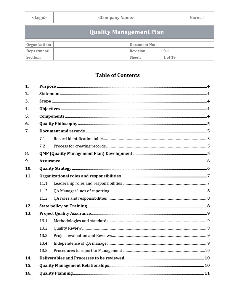 ISO 9001 Documentation Toolkit | Free Sample Template Download – ISO ...
