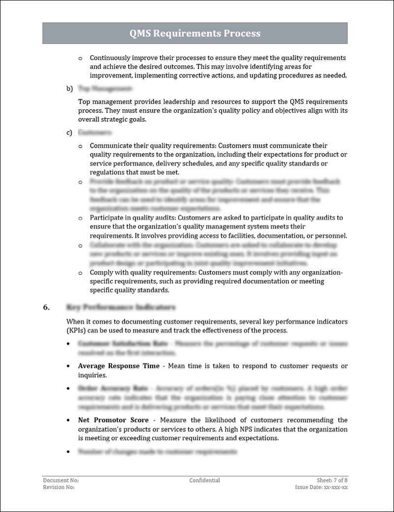 Process Requirments Example ISO 9001:QMS Requirements Process Template – ISO Templates and ...